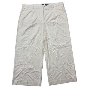 ⭐️NWT-  J. Crew Ivory Wide-Leg Cropped Pants - size 22
